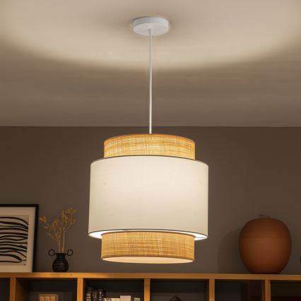 Brilagi - LED lestenec na kablu CERIA 1xE27/40W/230V Ø 40 cm bež/bela