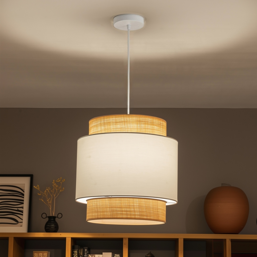 Brilagi - LED lestenec na kablu CERIA 1xE27/40W/230V Ø 40 cm bež/bela