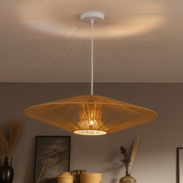 Brilagi - LED lestenec na kablu CERIA BOHO 1xE27/40W/230V premer 70 cm bela/rjava