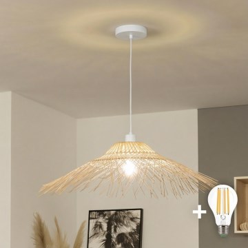 Brilagi - LED lestenec na kablu CERIA BOHO 1xE27/40W/230V Ø 100 cm bambus