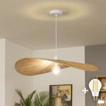 Brilagi - LED lestenec na kablu CERIA BOHO 1xE27/40W/230V Ø 80 cm rafija