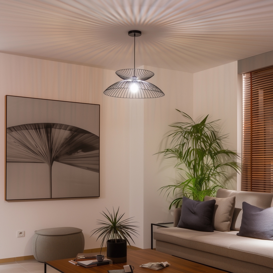 Brilagi - LED lestenec na kablu CERIA WIRE 1xE27/40W/230V premer 60 cm črna