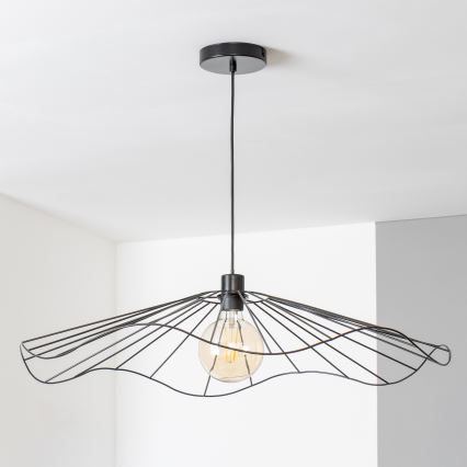 Brilagi - LED lestenec na kablu CERIA WIRE 1xE27/40W/230V premer 80 cm črn