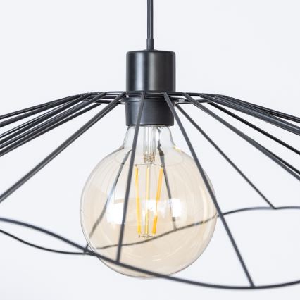 Brilagi - LED lestenec na kablu CERIA WIRE 1xE27/40W/230V premer 80 cm črn