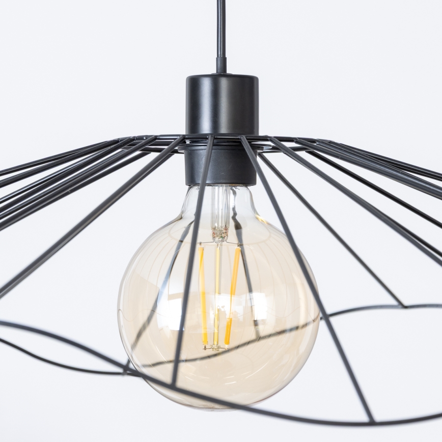 Brilagi - LED lestenec na kablu CERIA WIRE 1xE27/40W/230V premer 80 cm črn