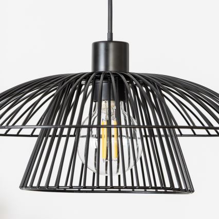 Brilagi - LED lestenec na kablu CERIA WIRE 1xE27/40W/230V Ø 38 cm črna