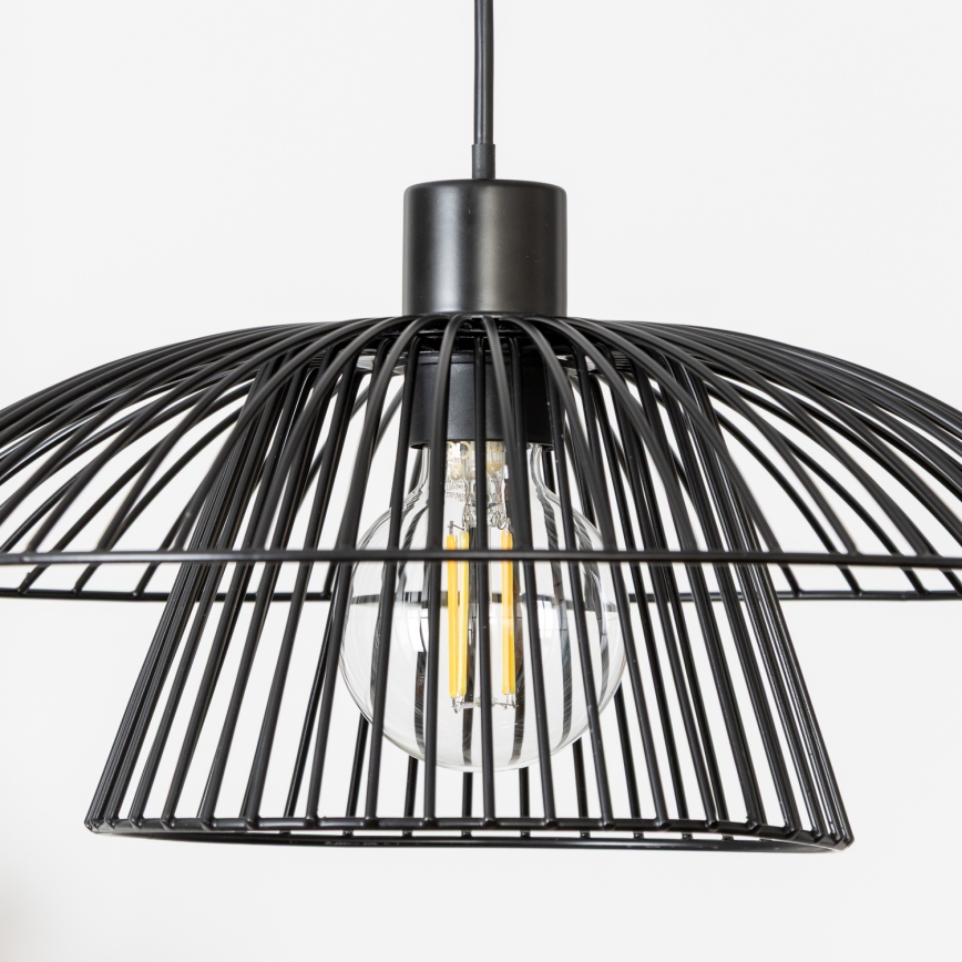 Brilagi - LED lestenec na kablu CERIA WIRE 1xE27/40W/230V Ø 38 cm črna