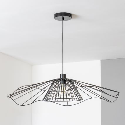 Brilagi - LED lestenec na kablu CERIA WIRE 1xE27/40W/230V Ø 80 cm črna