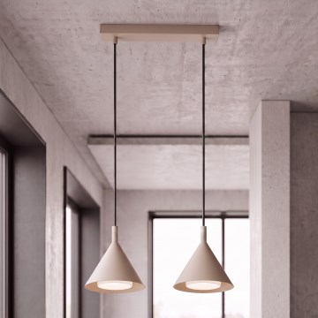 BRILAGI - LED Lestenec na kablu CONE DOUBLE 2xGX53/15W/230V bež