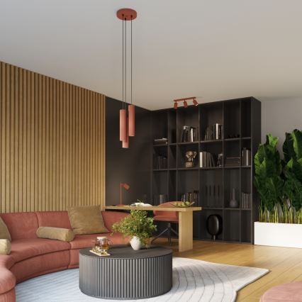 Brilagi - LED lestenec na kablu CRESTO 3xGU10/10W/230V rdeča