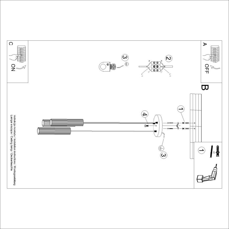 Brilagi - LED lestenec na kablu CRESTO 3xGU10/10W/230V rdeča