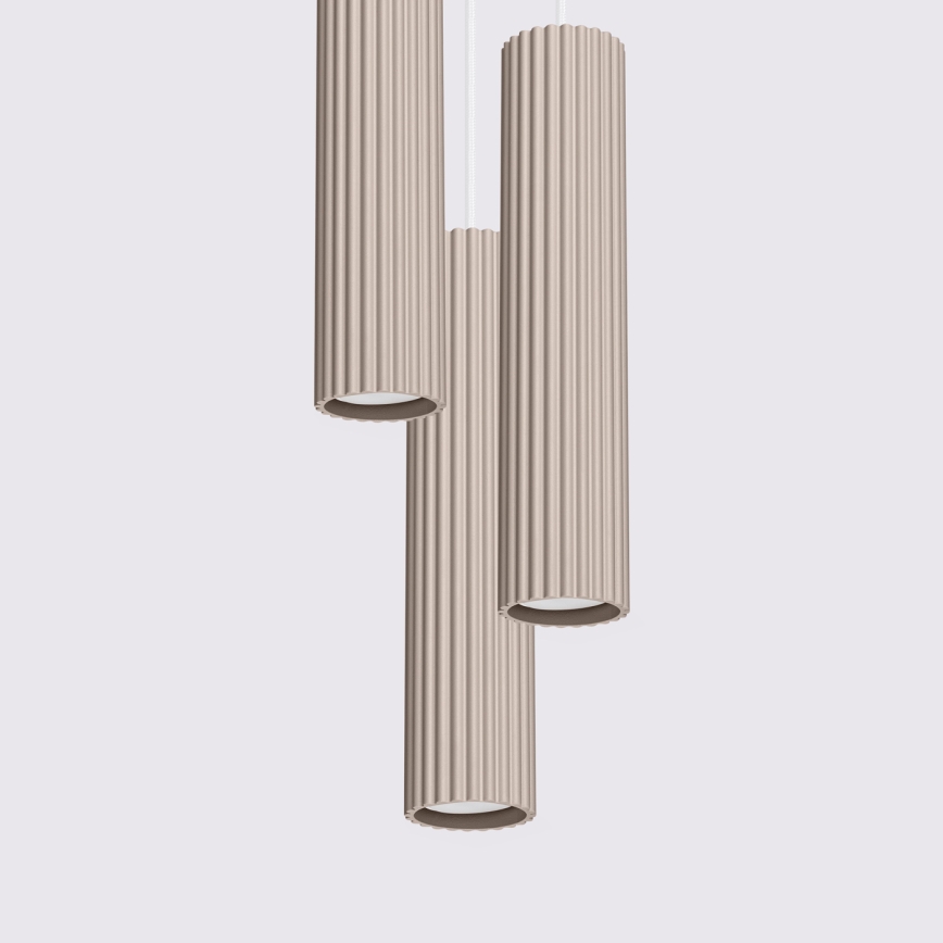 Brilagi - LED lestenec na kablu CRESTO 3xGU10/10W/230V sivo-bež