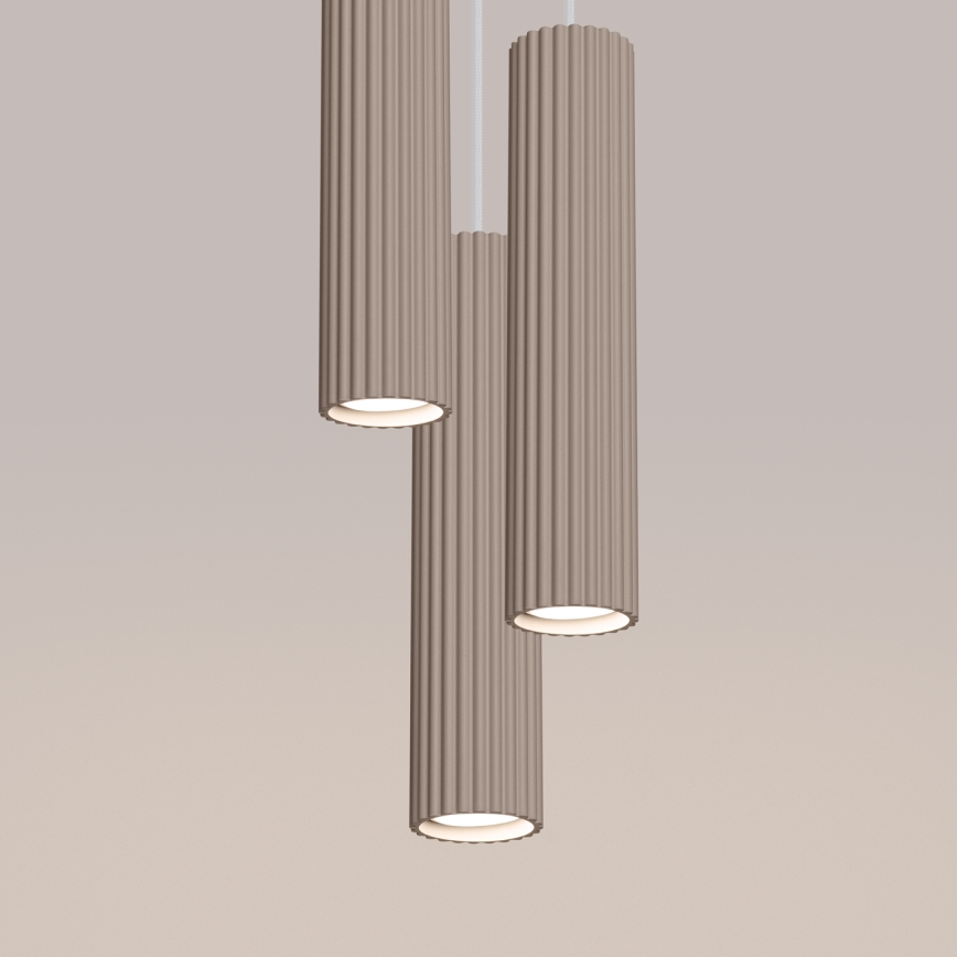 Brilagi - LED lestenec na kablu CRESTO 3xGU10/10W/230V sivo-bež