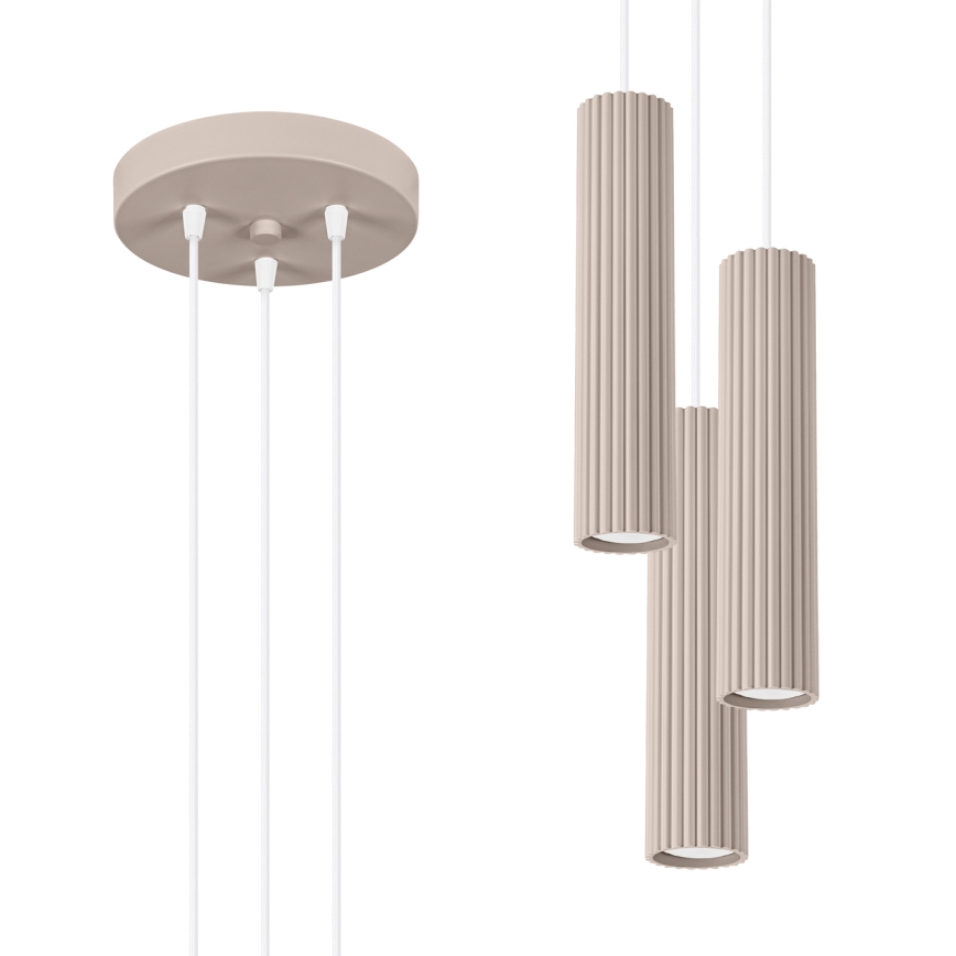 Brilagi - LED lestenec na kablu CRESTO 3xGU10/10W/230V sivo-bež
