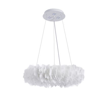Brilagi - LED lestenec na kablu FEATHER 3xE27/40W/230V + 3xLED/3W, premer 40 cm, bela