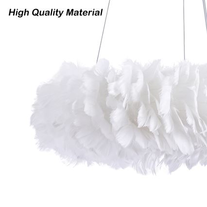 Brilagi - LED lestenec na kablu FEATHER 3xE27/40W/230V + 3xLED/3W, premer 40 cm, bela
