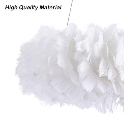 Brilagi - LED lestenec na kablu FEATHER, 3×E27/40 W/230 V + 3×LED/3 W, premer 50 cm, bela
