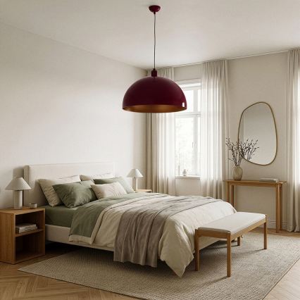 Brilagi - LED lestenec na kablu METALO 1xE27/40W/230V, premer 40 cm, burgundska/bakrena