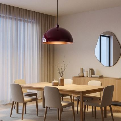 Brilagi - LED lestenec na kablu METALO 1xE27/40W/230V, premer 40 cm, burgundska/bakrena
