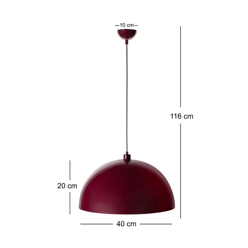 Brilagi - LED lestenec na kablu METALO 1xE27/40W/230V, premer 40 cm, burgundska/bakrena