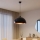 Brilagi - LED lestenec na kablu METALO 1xE27/40W/230V Ø 40 cm črna/bakrena
