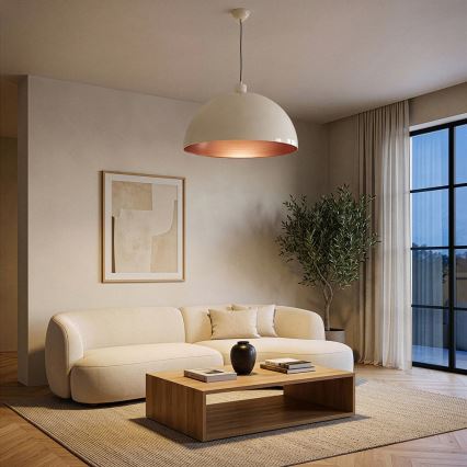 Brilagi - LED lestenec na kablu METALO 1xE27/40W/230V Ø 60 cm, bež/meden