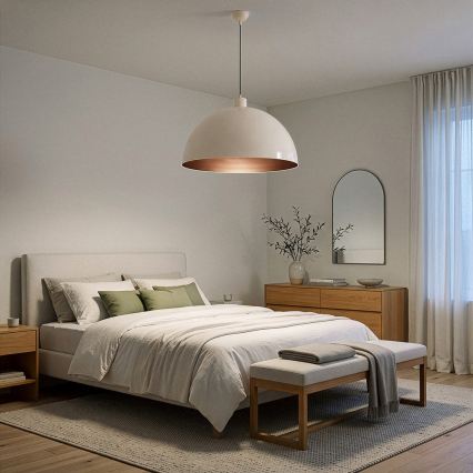 Brilagi - LED lestenec na kablu METALO 1xE27/40W/230V Ø 60 cm, bež/meden