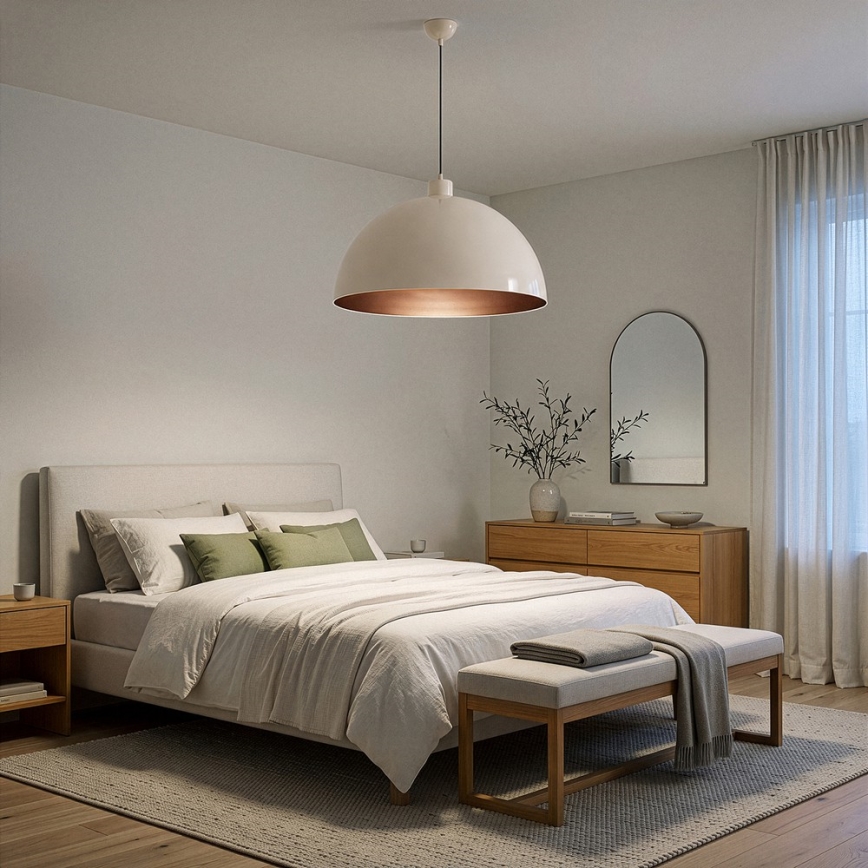 Brilagi - LED lestenec na kablu METALO 1xE27/40W/230V Ø 60 cm, bež/meden