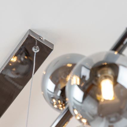 Brilagi - LED lestenec na kablu MILLA 10xG9/3W/230V črno-kromiran/dimno steklo