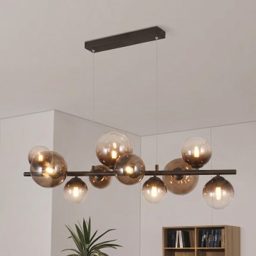 Brilagi - LED lestenec na kablu MILLA 10xG9/3W/230V rjava/dimna rjava