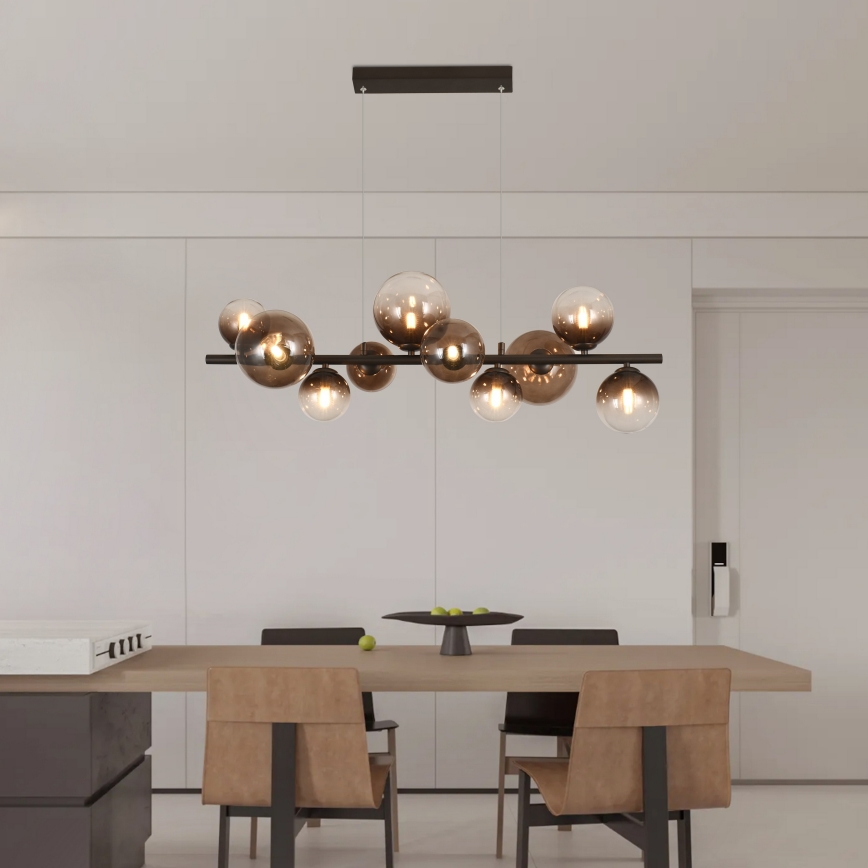 Brilagi - LED lestenec na kablu MILLA 10xG9/3W/230V rjava/dimna rjava