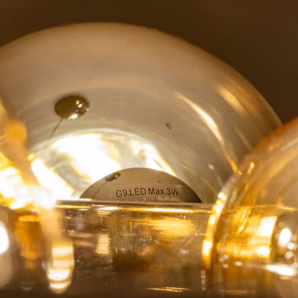 Brilagi - LED lestenec na kablu MILLA 15xG9/3W/230V črni krom/zlata