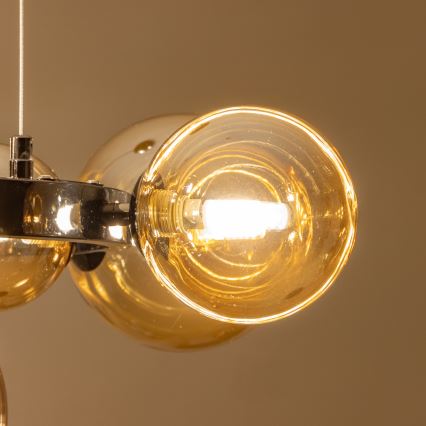 Brilagi - LED lestenec na kablu MILLA 15xG9/3W/230V črni krom/zlata