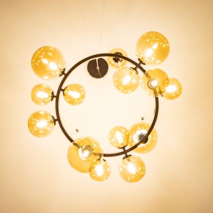 Brilagi - LED lestenec na kablu MILLA 15xG9/3W/230V črni krom/zlata