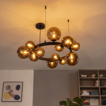 Brilagi - LED lestenec na kablu MILLA 15xG9/3W/230V rjava/dimljena rjava