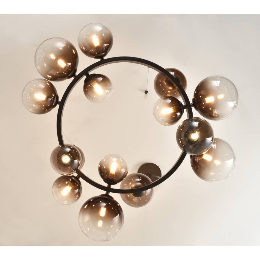Brilagi - LED lestenec na kablu MILLA 15xG9/3W/230V rjava/dimljena rjava
