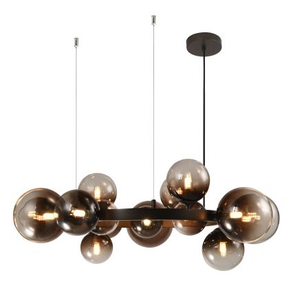 Brilagi - LED lestenec na kablu MILLA 15xG9/3W/230V rjava/dimljena rjava
