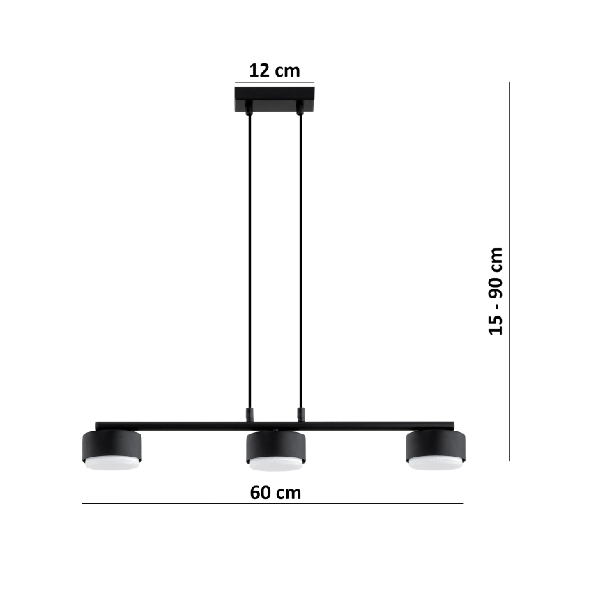 Brilagi - LED lestenec na kablu MONO 3xGX53/30W/230V črna