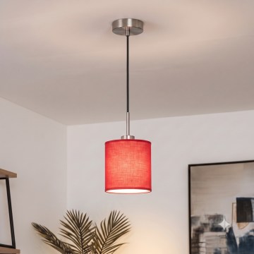 Brilagi - LED lestenec na kablu NUBILA 1xE27/60W/230V premer 14 cm črna/rdeča