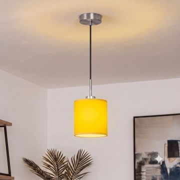 Brilagi - LED lestenec na kablu NUBILA 1xE27/60W/230V premer 14 cm črna/rumena