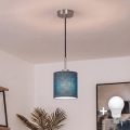 Brilagi - LED lestenec na kablu NUBILA 1xE27/60W/230V, premer 14 cm, črna/temno modra