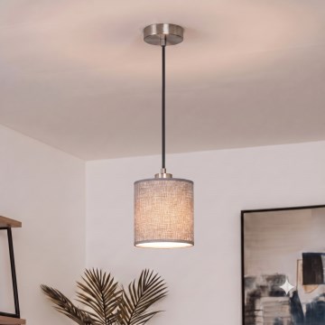 Brilagi - LED lestenec na kablu NUBILA 1xE27/60W/230V Ø 14 cm črna/siva