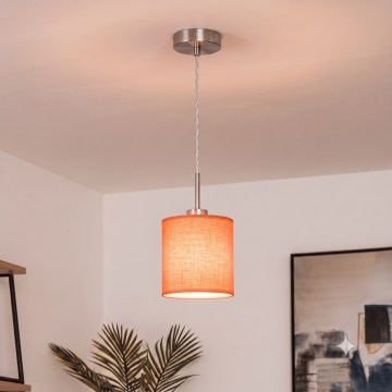 Brilagi - LED lestenec na kablu NUBILA 1xE27/60W/230V Ø 14 cm oranžna