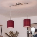 Brilagi - LED lestenec na kablu NUBILA 2xE27/60W/230V v pompejski rdeči