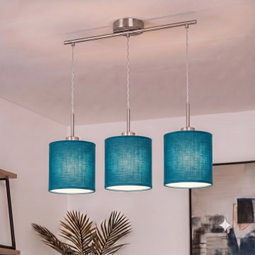 Brilagi - LED lestenec na kablu NUBILA 3xE27/60W/230V temno modra