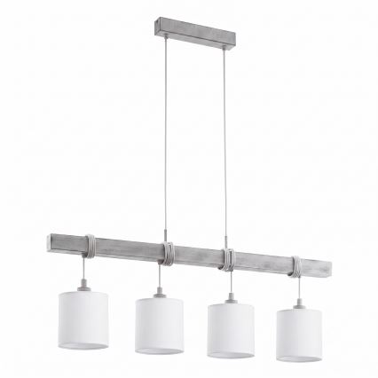 Brilagi - LED lestenec na kablu NUBILA 4xE27/60W/230V siva/bela