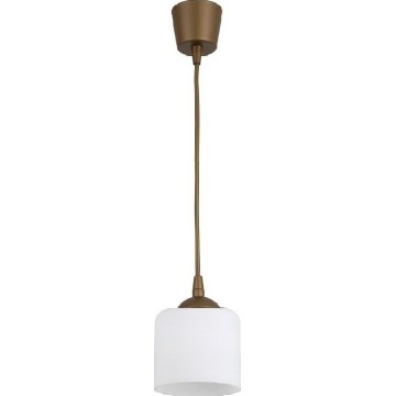 Brilagi - LED lestenec na kablu RETRO GLASS 1xE27/60W/230V premer 10 cm rjava/bela