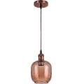 Brilagi - LED lestenec na kablu RETRO GLASS 1xE27/60W/230V premer 14 cm bakrena/dimljena rjava