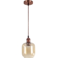 Brilagi - LED lestenec na kablu RETRO GLASS 1xE27/60W/230V premer 14 cm bakrena/dimno rjava