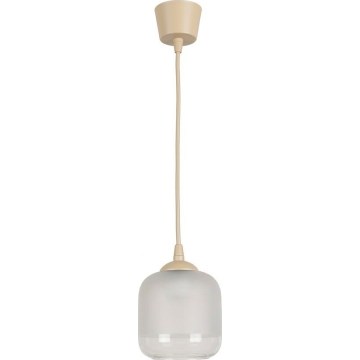 Brilagi - LED lestenec na kablu RETRO GLASS 1xE27/60W/230V premer 14 cm bežna/bela